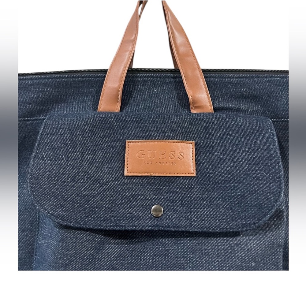 Guess dark wash denim backpack/bag tote - Picture 8 of 11